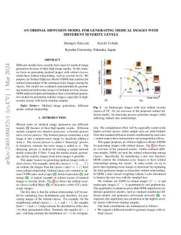 An Ordinal Diffusion Model for Generating Medical Images with Different
  Severity Levels