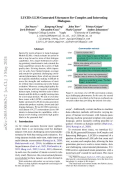 LUCID: LLM-Generated Utterances for Complex and Interesting Dialogues