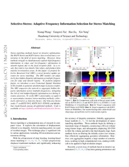 Selective-Stereo: Adaptive Frequency Information Selection for Stereo
  Matching