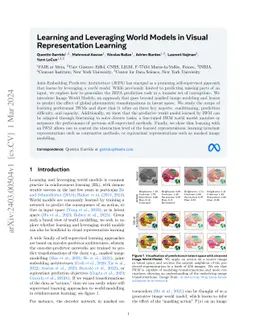 Learning and Leveraging World Models in Visual Representation Learning