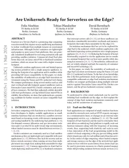 Are Unikernels Ready for Serverless on the Edge?