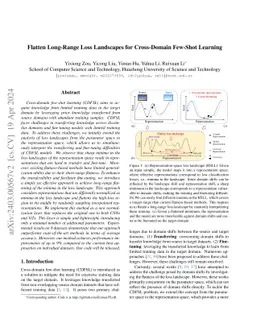 Flatten Long-Range Loss Landscapes for Cross-Domain Few-Shot Learning