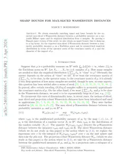 Sharp bounds for max-sliced Wasserstein distances