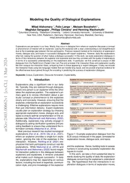 Modeling the Quality of Dialogical Explanations