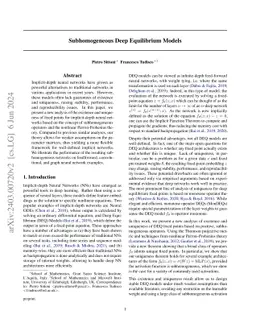 Subhomogeneous Deep Equilibrium Models
