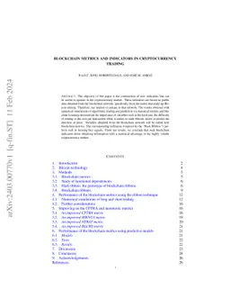 Blockchain Metrics and Indicators in Cryptocurrency Trading