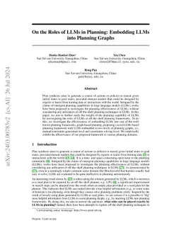 On the Roles of LLMs in Planning: Embedding LLMs into Planning Graphs