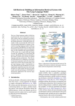 Self-Retrieval: Building an Information Retrieval System with One Large
  Language Model