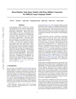 DenseMamba: State Space Models with Dense Hidden Connection for
  Efficient Large Language Models