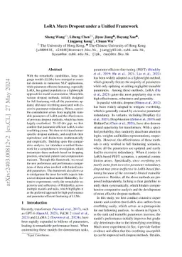 LoRA Meets Dropout under a Unified Framework