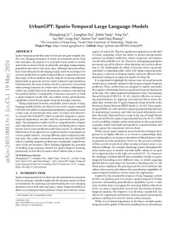 UrbanGPT: Spatio-Temporal Large Language Models