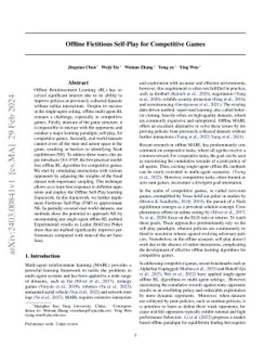 Offline Fictitious Self-Play for Competitive Games