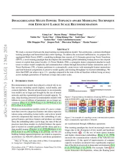 Disaggregated Multi-Tower: Topology-aware Modeling Technique for
  Efficient Large-Scale Recommendation