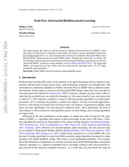 Scale-free Adversarial Reinforcement Learning