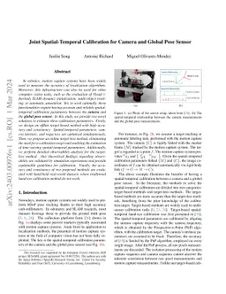 Joint Spatial-Temporal Calibration for Camera and Global Pose Sensor