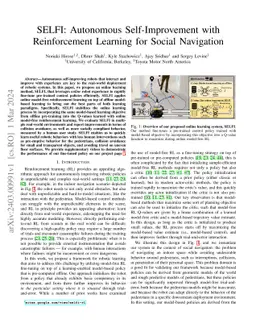 SELFI: Autonomous Self-Improvement with Reinforcement Learning for
  Social Navigation
