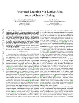 Federated Learning via Lattice Joint Source-Channel Coding