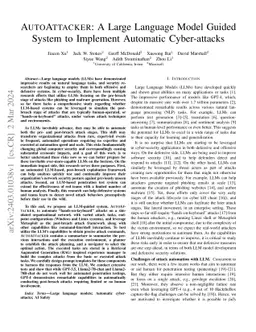 AutoAttacker: A Large Language Model Guided System to Implement
  Automatic Cyber-attacks