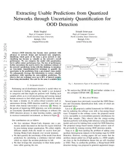 Extracting Usable Predictions from Quantized Networks through
  Uncertainty Quantification for OOD Detection