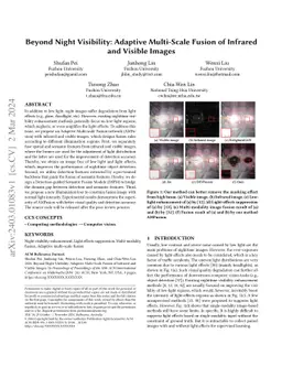 Beyond Night Visibility: Adaptive Multi-Scale Fusion of Infrared and
  Visible Images