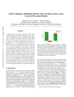 Feature Alignment: Rethinking Efficient Active Learning via Proxy in the
  Context of Pre-trained Models