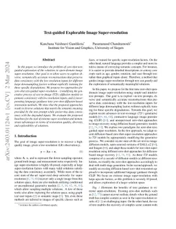 Text-guided Explorable Image Super-resolution