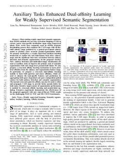 Auxiliary Tasks Enhanced Dual-affinity Learning for Weakly Supervised
  Semantic Segmentation