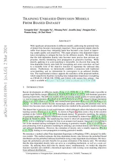 Training Unbiased Diffusion Models From Biased Dataset