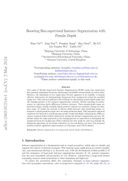 Boosting Box-supervised Instance Segmentation with Pseudo Depth