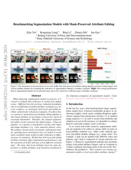 Benchmarking Segmentation Models with Mask-Preserved Attribute Editing
