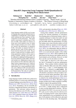 IntactKV: Improving Large Language Model Quantization by Keeping Pivot
  Tokens Intact