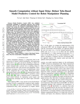 Smooth Computation without Input Delay: Robust Tube-Based Model
  Predictive Control for Robot Manipulator Planning