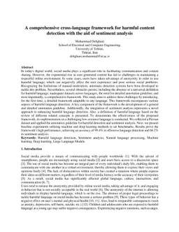 A comprehensive cross-language framework for harmful content detection
  with the aid of sentiment analysis