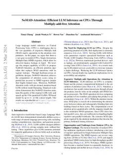 NoMAD-Attention: Efficient LLM Inference on CPUs Through
  Multiply-add-free Attention