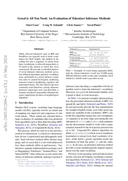 Greed is All You Need: An Evaluation of Tokenizer Inference Methods