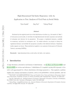 High-Dimensional Tail Index Regression