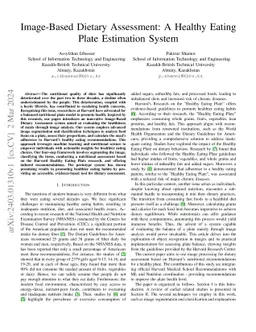 Image-Based Dietary Assessment: A Healthy Eating Plate Estimation System