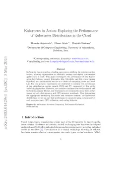 Kubernetes in Action: Exploring the Performance of Kubernetes
  Distributions in the Cloud