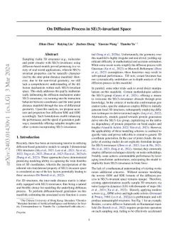 On Diffusion Process in SE(3)-invariant Space