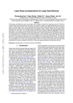 Logic Rules as Explanations for Legal Case Retrieval