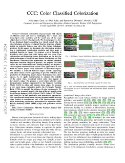 CCC: Color Classified Colorization