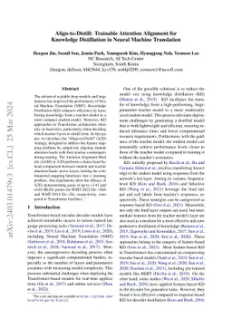 Align-to-Distill: Trainable Attention Alignment for Knowledge
  Distillation in Neural Machine Translation