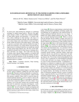 Is in-domain data beneficial in transfer learning for landmarks
  detection in x-ray images?