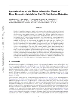 Approximations to the Fisher Information Metric of Deep Generative
  Models for Out-Of-Distribution Detection