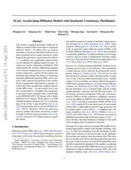 SCott: Accelerating Diffusion Models with Stochastic Consistency Distillation