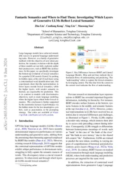 Fantastic Semantics and Where to Find Them: Investigating Which Layers
  of Generative LLMs Reflect Lexical Semantics