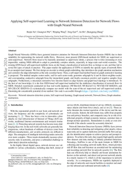 Applying Self-supervised Learning to Network Intrusion Detection for
  Network Flows with Graph Neural Network