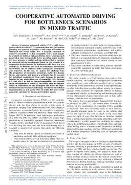 Cooperative Automated Driving for Bottleneck Scenarios in Mixed Traffic