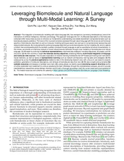 Leveraging Biomolecule and Natural Language through Multi-Modal Learning: A Survey