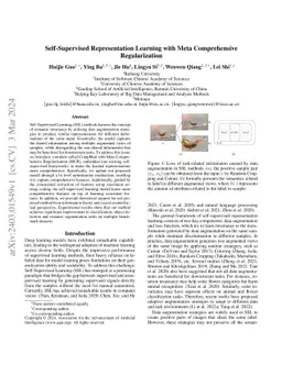 Self-Supervised Representation Learning with Meta Comprehensive
  Regularization